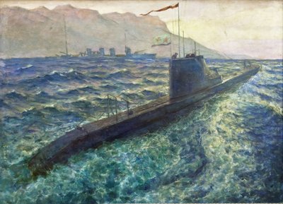 Onderzeeër door Boris Nikolayevich Deykin