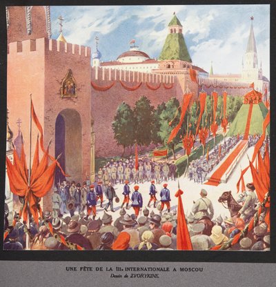 Viering van de Derde Internationale, Moskou door Boris Vasilievich Zvorykin