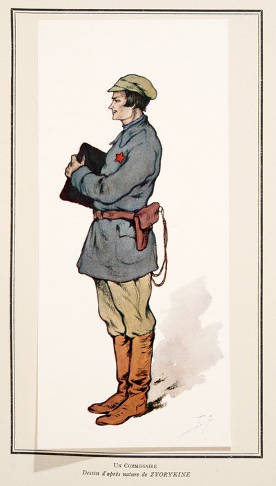 Commissaris uit Histoire des Soviets, uitgegeven 1922 door Boris Vasilievich Zvorykin