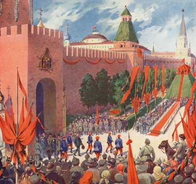 Festival ter herdenking van de Derde Communistische Internationale in Moskou door Boris Vasilievich Zvorykin