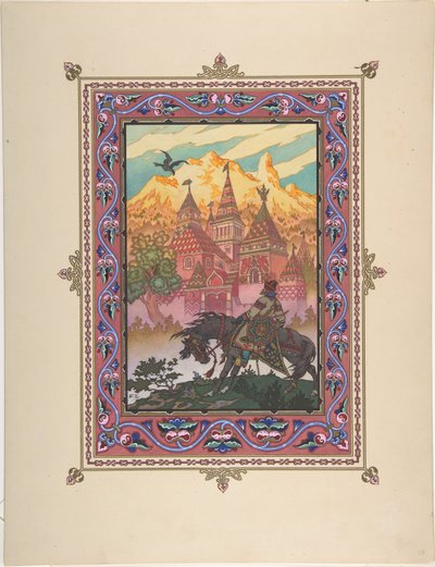 Illustratie voor het sprookje Marya Morevna, ca. 1925 door Boris Vasilievich Zvorykin