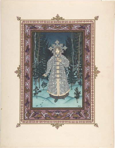 Illustratie voor het sprookje Snegurochka, ca. 1925 door Boris Vasilievich Zvorykin
