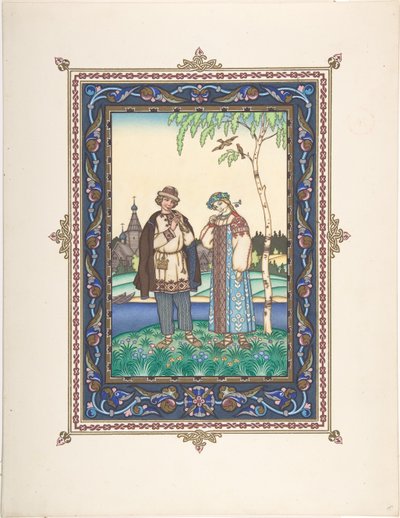 Illustratie voor het sprookje Snegurochka, c. 1925 door Boris Vasilievich Zvorykin