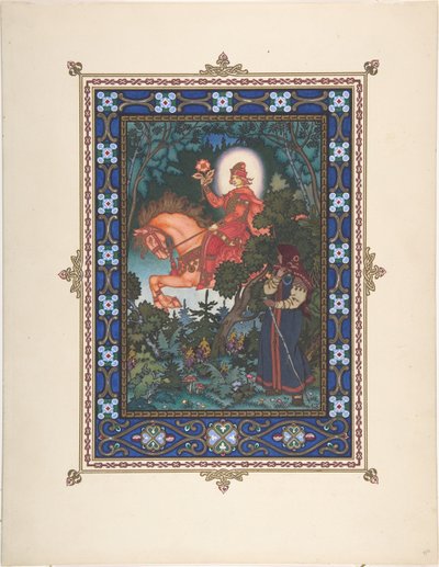 Illustratie voor het sprookje Vasilisa de Schone, c. 1925 door Boris Vasilievich Zvorykin