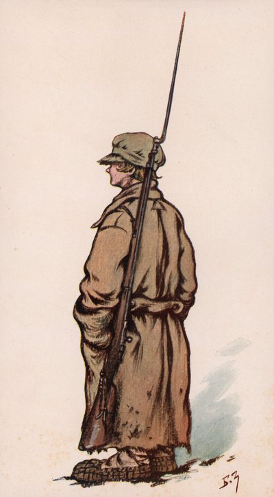 Jonge soldaat van het Rode Leger, Russische Burgeroorlog door Boris Vasilievich Zvorykin