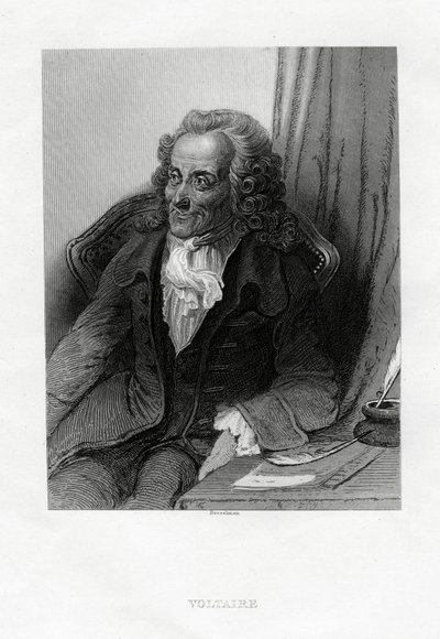 Voltaire, Franse Verlichtingsschrijver, essayist, deïst en filosoof, 1884 door Bosselman