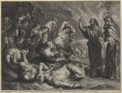 Mozes en de Koperen Slang door Boëtius Adams Bolswert, after Sir Peter Paul Rubens