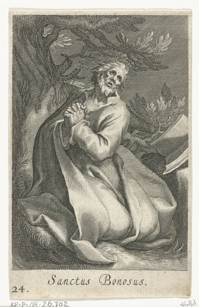 Heilige Bonosus als kluizenaar door Boëtius Adamsz. Bolswert