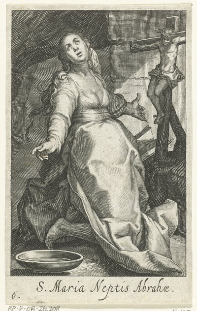 Heilige Maria als kluizenares door Boëtius Adamsz. Bolswert