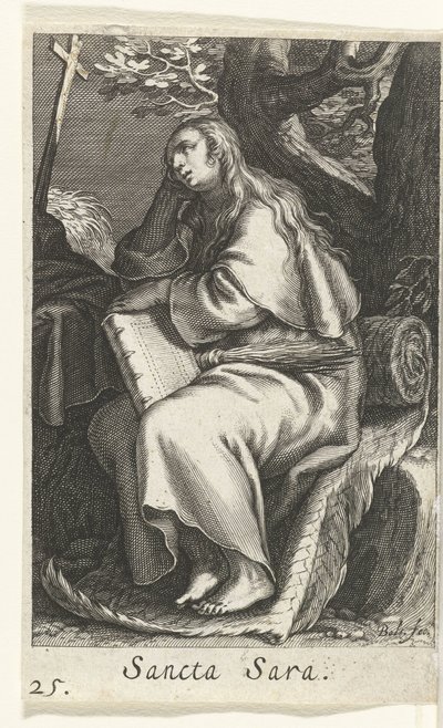 Heilige Sara van Libië door Boëtius Adamsz. Bolswert