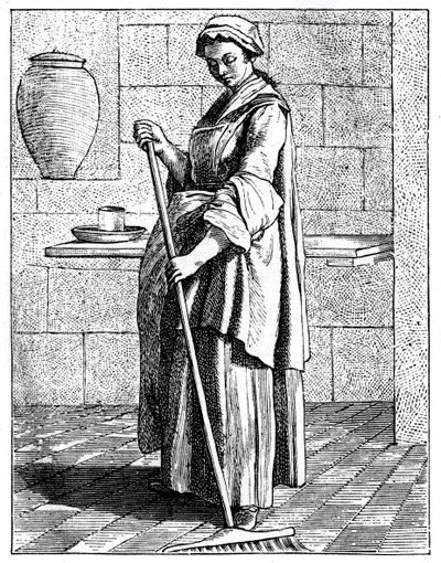 Een veegster, 1737-1742 door Bouchardon