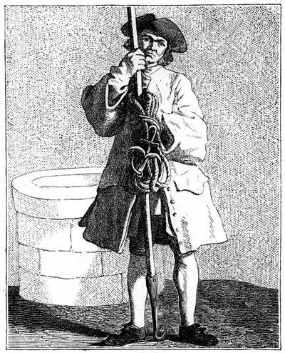 Een puttenreiniger, 1737-1742 door Bouchardon
