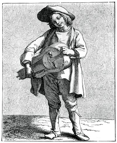 Een draailierspeler door Bouchardon