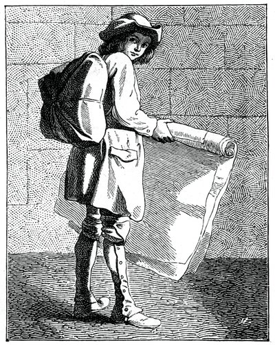 De prentverkoper door Bouchardon