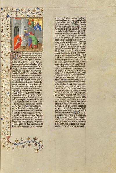Athalia, koningin van Juda, uit de Tempel gesleurd door Boucicaut Master