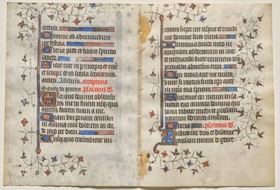 Bifolio uit een getijdenboek: Tekst (verso) door Boucicaut Master