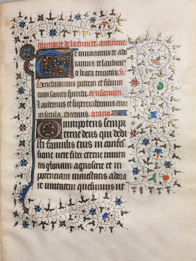 Getijdenboek Gebruik van Parijs: Gedecoreerde initiaal, ca. 1420 door Boucicaut Master