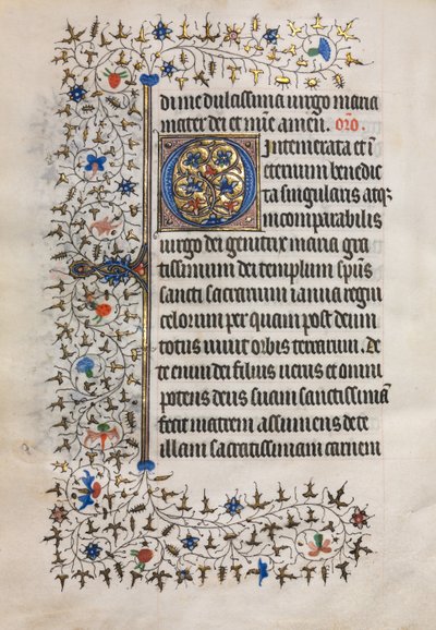 Getijdenboek Gebruik van Parijs: Gedecoreerde Initiaal, ca. 1420 door Boucicaut Master
