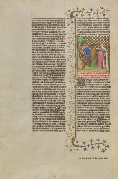 De zelfmoorden van Meleager en Althea door Boucicaut Master