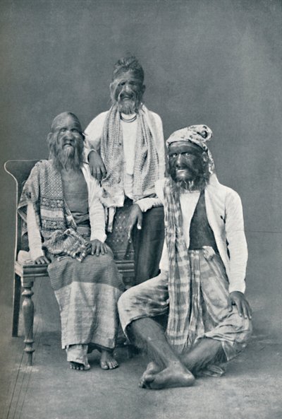 Een harige familie van Mandalay, Birma, 1902 door Bourne and Shepherd