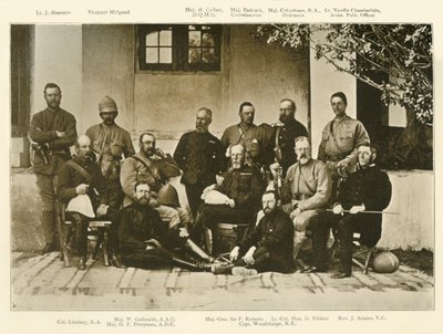 Staf van Generaal Roberts, Kandahar Expeditie, ca. 1880, 1901 door Bourne and Shepherd