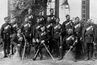 Inheemse officieren van de 44e Gurkha