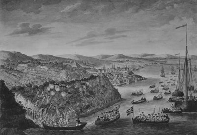 Een Uitzicht op de Inname van Quebec, 13 september 1759, ca. 1760 door Bowles and Carver