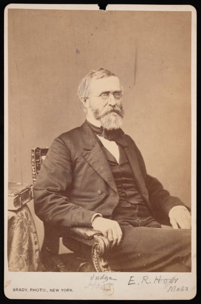 Portret van Ebenezer Rockwood Hoar door Brady