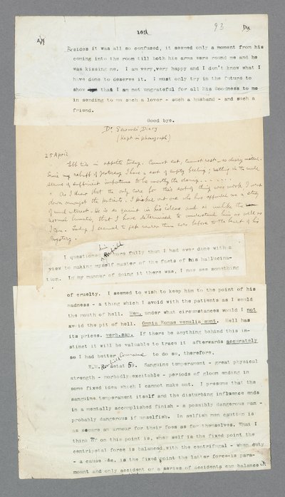 Pagina 93, Hoofdstuk 5, Deel van Dr. Seward