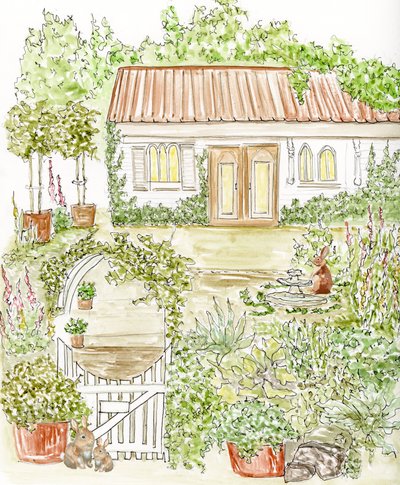 Speels tuinhuisje door Breanna Megan Studio
