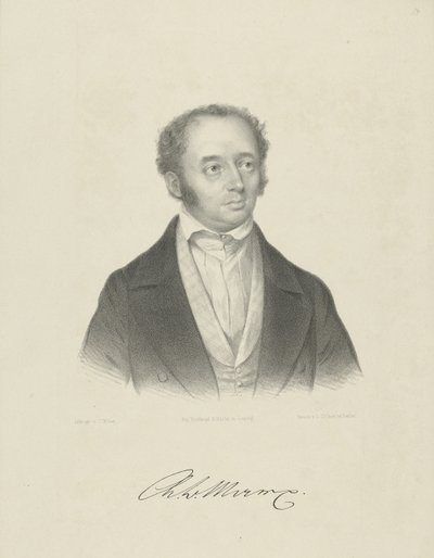 Portret van Adolph Bernhard Marx 1795-1866, ca. 1830-1840 door Breitkopf and Härtel
