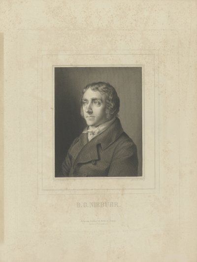 Portret van Barthold Georg Niebuhr 1776-1831, ca. 1830-1840 door Breitkopf and Härtel