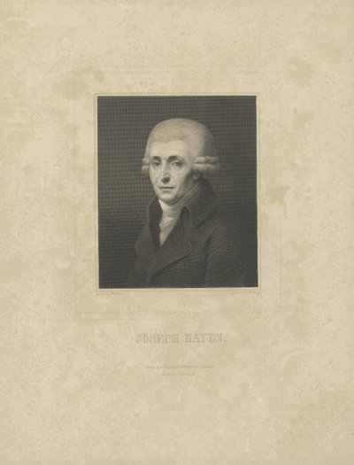 Portret van de componist Joseph Haydn 1732-1809, c. 1827 door Breitkopf and Härtel