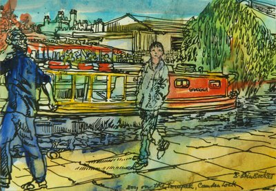 Jongens op het jaagpad, Camden Lock door Brenda Brin Booker