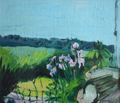 Irissen in de tuin door Brenda Brin Booker