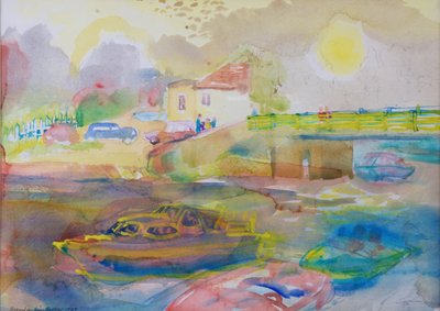 Dorp bij de Rivier, 1989 door Brenda Brin Booker