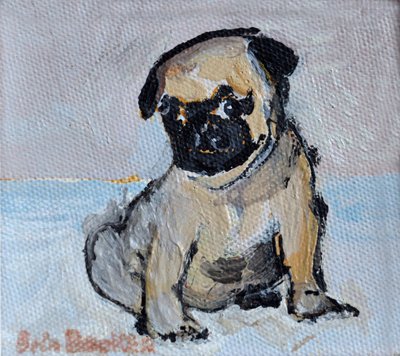 Vincent, de mopshond puppy door Brenda Brin Booker