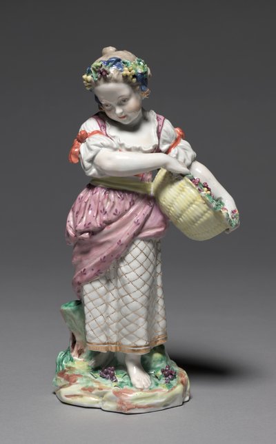 Figuur van de herfst uit de vier seizoenen, ca. 1775 door Bristol Porcelain Factory