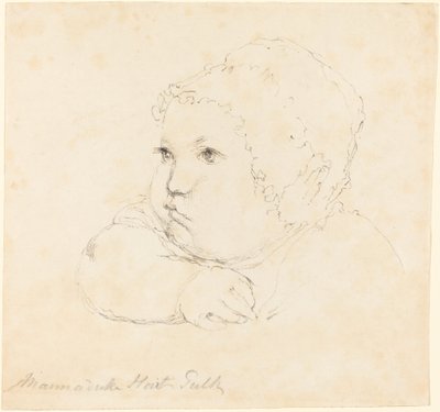 Hoofd van een Kind met een Muts door British 18th Century after John Flaxman