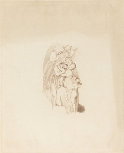 Heilige Familie? met Engelen door British 19th Century