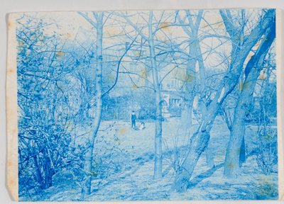Elaine en Lancelot Grimshaw in de tuinen van Knostrop Hall door British Photographer