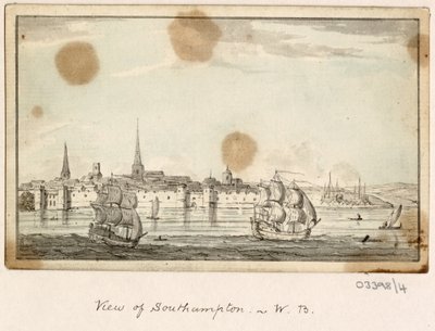 Een reeks schetsen, uitzichten in Groot-Brittannië, het Continent en Amerika 1772-1778 (aquarel) door British School