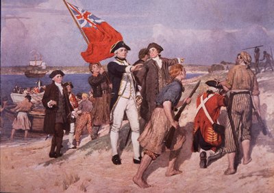 Kapitein James Cook landt in Australië door British School
