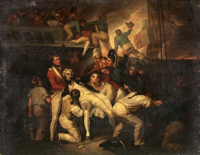 De dood van Nelson, ca. 1820 door British School