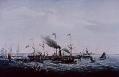 Great Western stoomschip, ontworpen door Brunel, voltooid in Bristol 1837 door British School