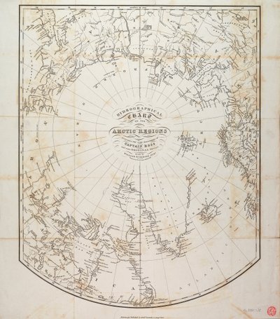 Hydrografische kaart van de Arctische regio