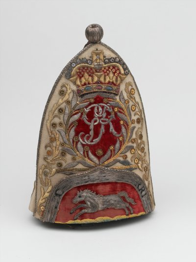 Grenadiersmuts van officier, 65e Regiment of Foot, circa 1758 door British School