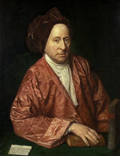 Portret van James Burgh, c.1755 door British School