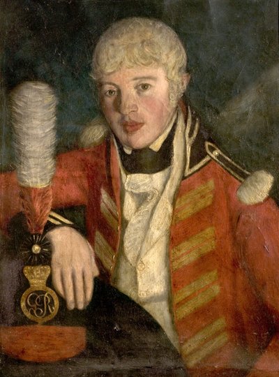 Portret van een officier, ca. 1806 door British School
