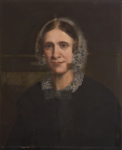 Portret van een onbekende vrouw door British School